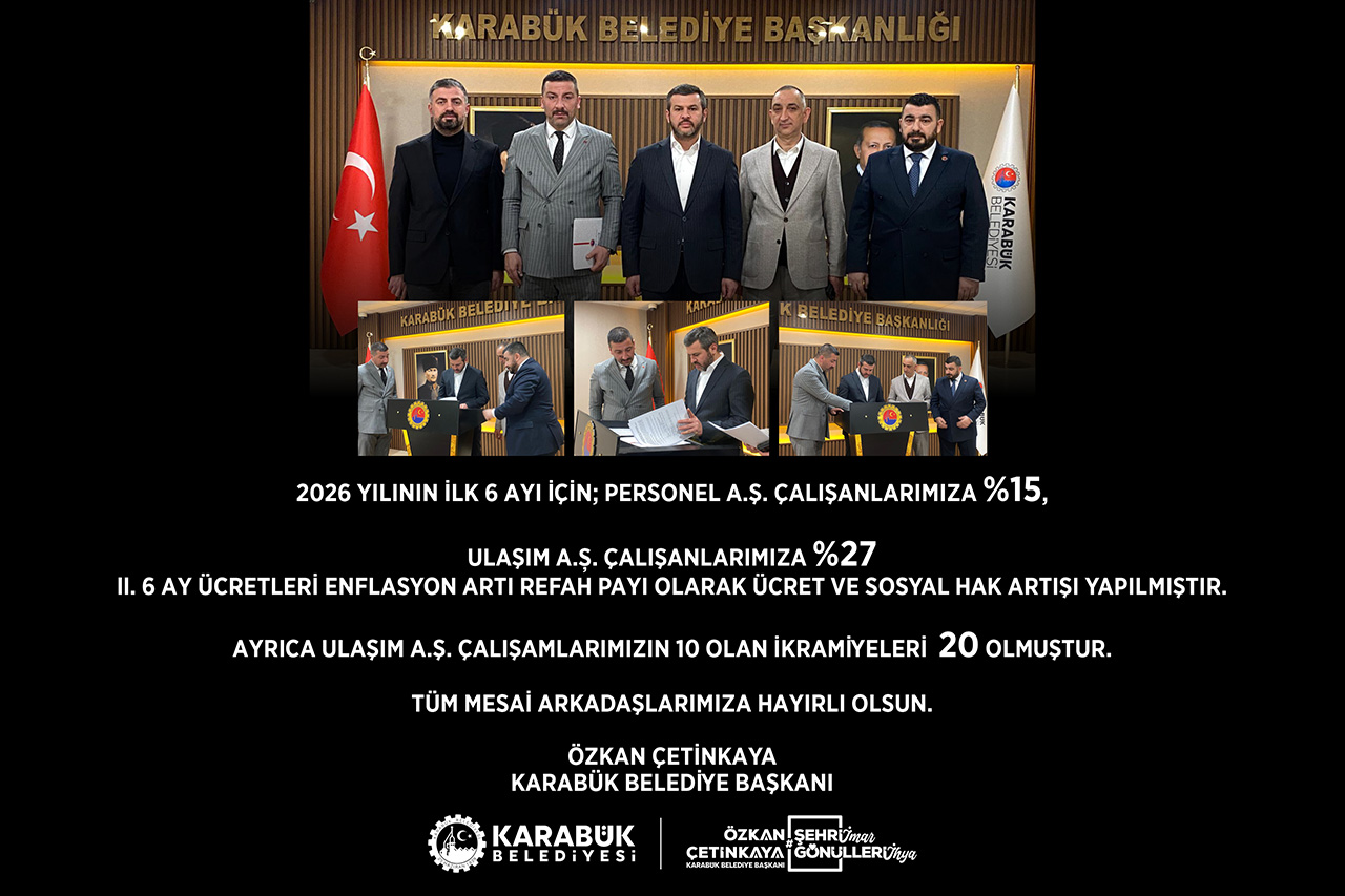 Karabük Belediyesi’nde 2026 Yılı Maaş Zammı Belli Oldu